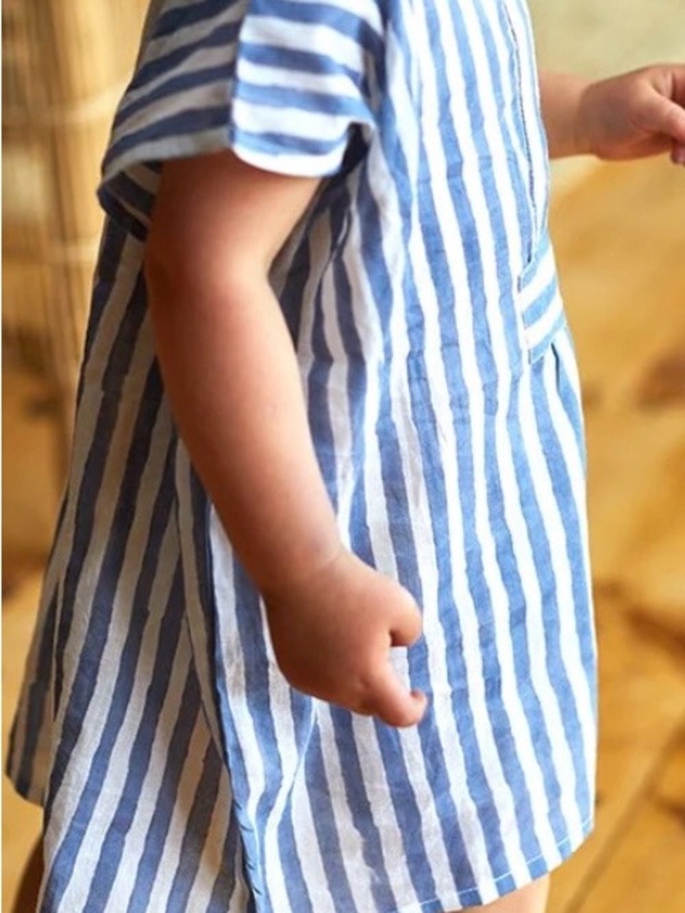 Emerson Fry Blue and White Striped Button Down Shirt